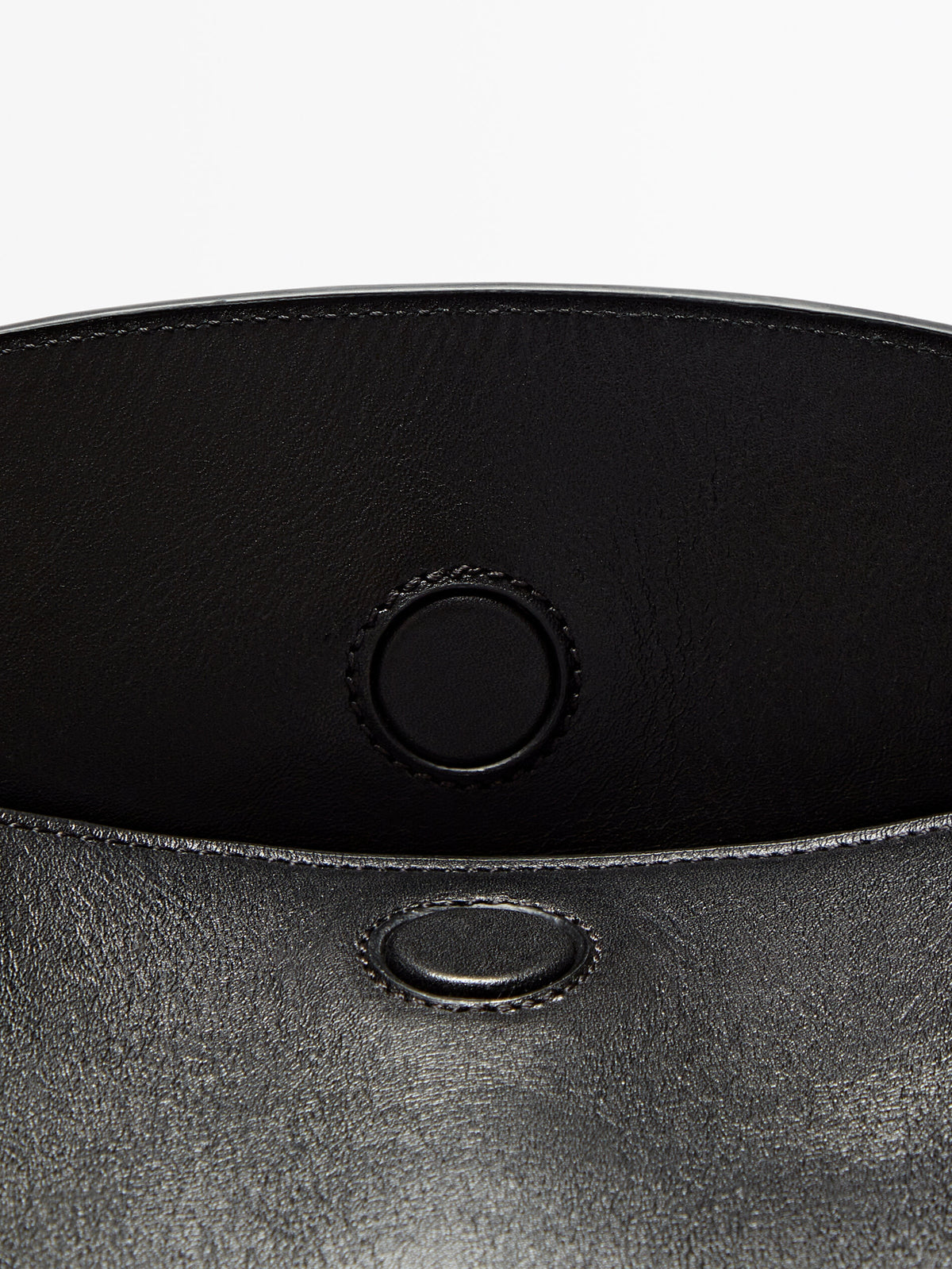 Bolso hombro cubo piel napa - NEGRO