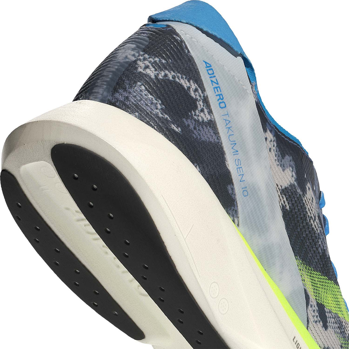 adidas Adizero Takumi Sen 10 Crystal White/Lucid Lemon/Blue Burst