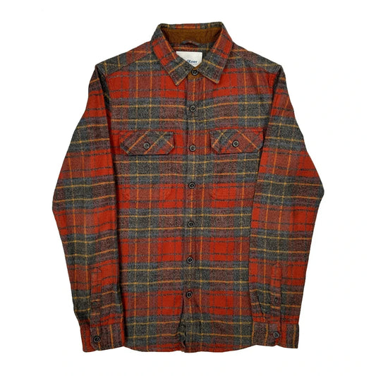 Wind River Checked Flannel Shirt - Medium Red Cotton