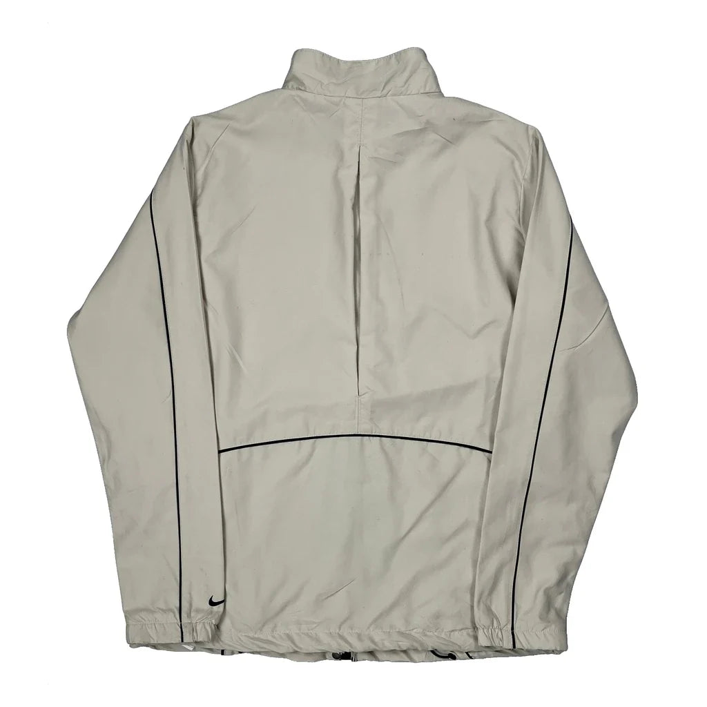 Nike Golf Windbreaker - Large Beige Polyester