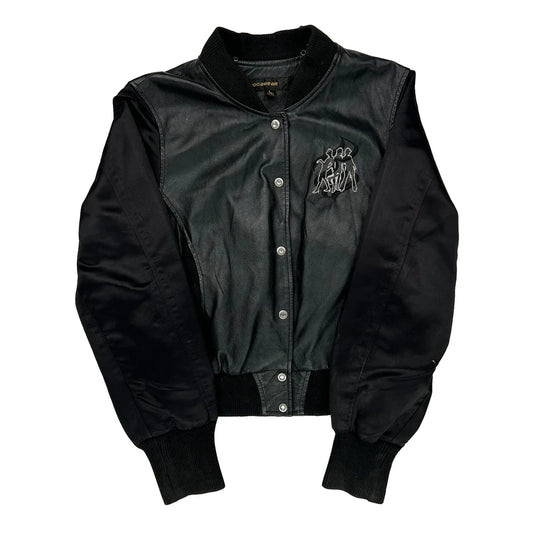 Rocawear Studded Bomber Jacket - Large Black Polyester