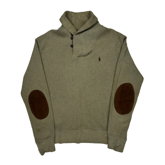 Polo By Ralph Lauren Sweater - Small Khaki Cotton