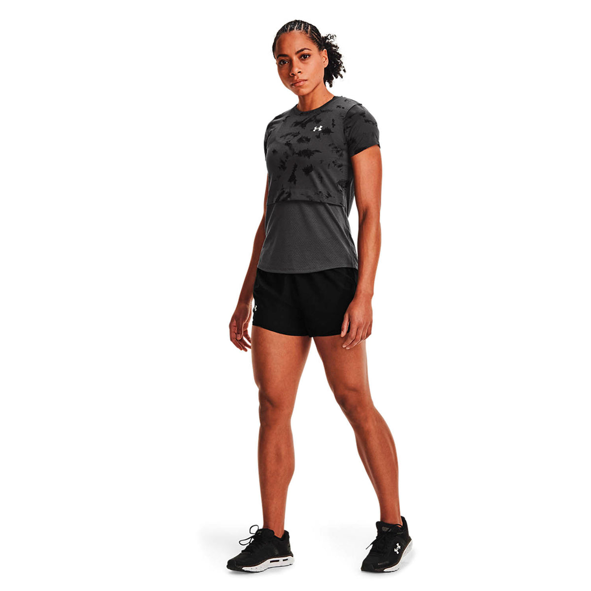 Under Armour Fly By 2.0 2 in 1 3.5in Pantaloncini Black/Reflective