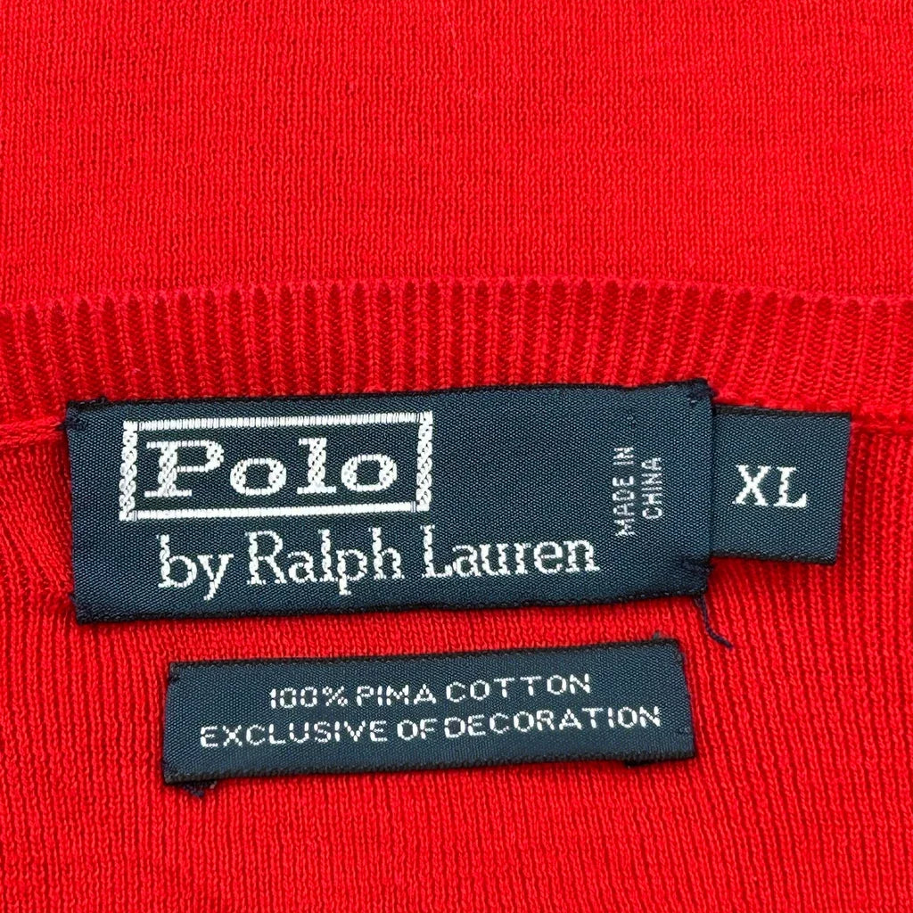 Polo By Ralph Lauren Sweater - XL Red Cotton