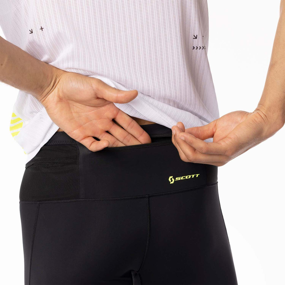 Scott RC Run 8in Pantaloncini Black/Yellow