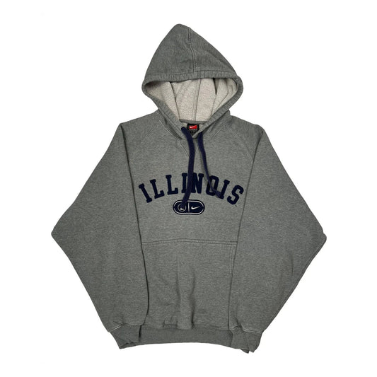 Illinois Nike College Hoodie - Small Gray Cotton