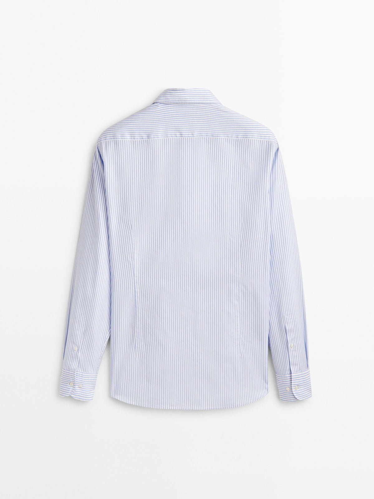 Camisa oxford rayas algodón slim fit - CELESTE