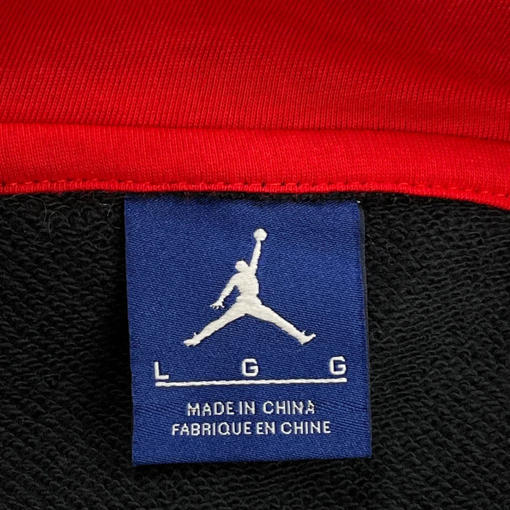 Jordan Collared 1/4 Zip - Large Black Polyester