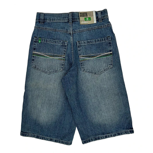 Southpole Baggy Denim Shorts - 27W US 4 Blue Denim