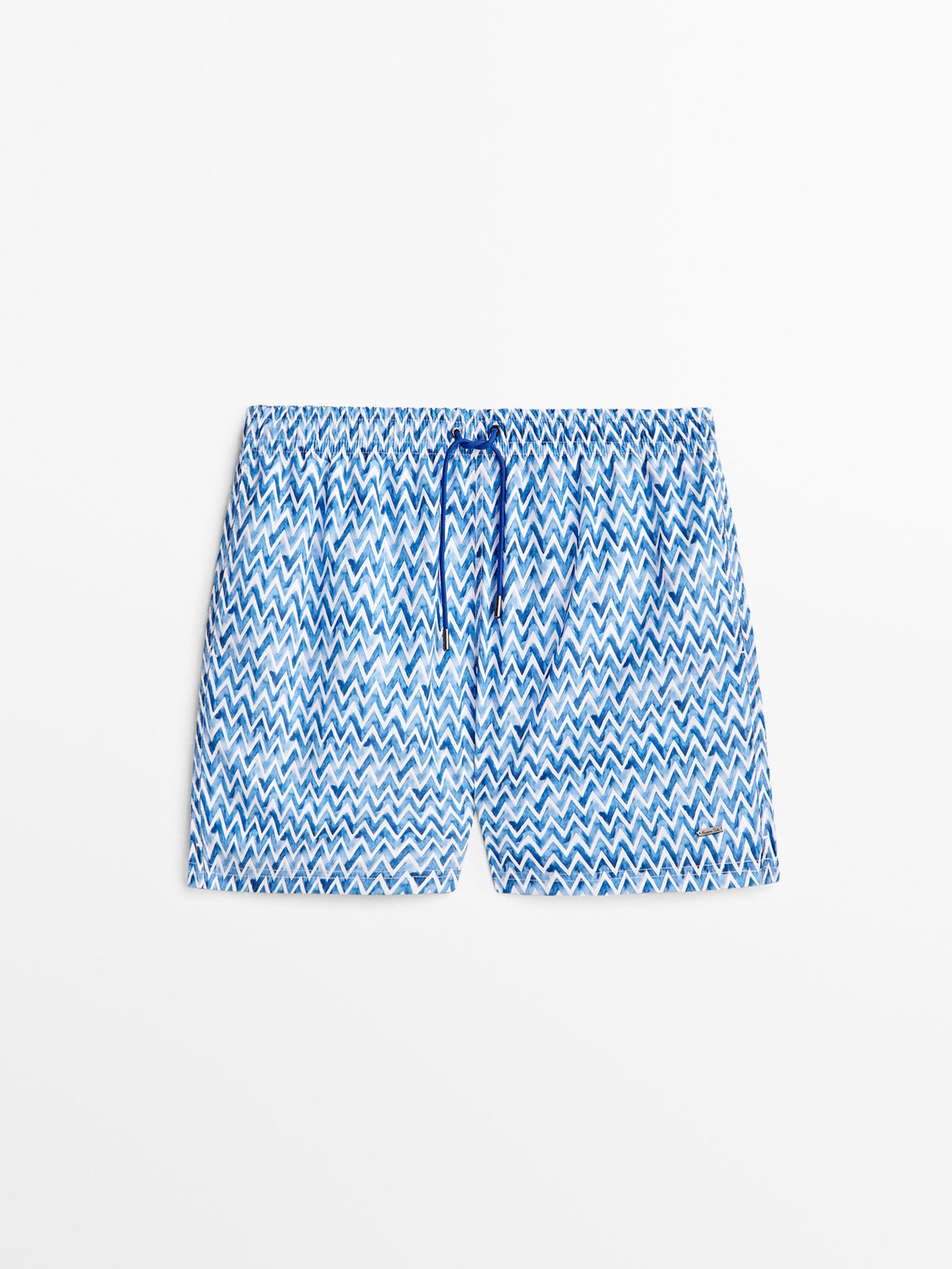 Bañador estampado zigzag - AZUL MARINO