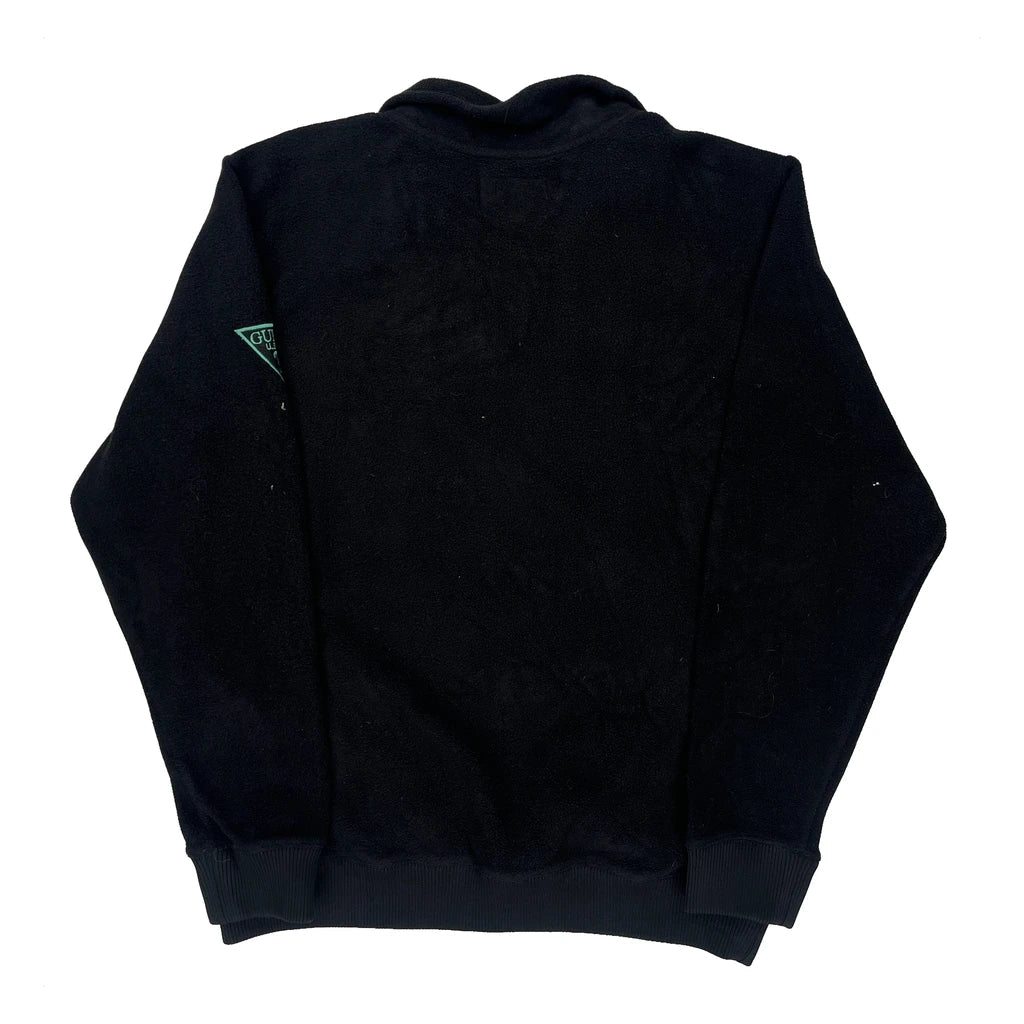 Guess 1/4 Zip - Large Black Polyester