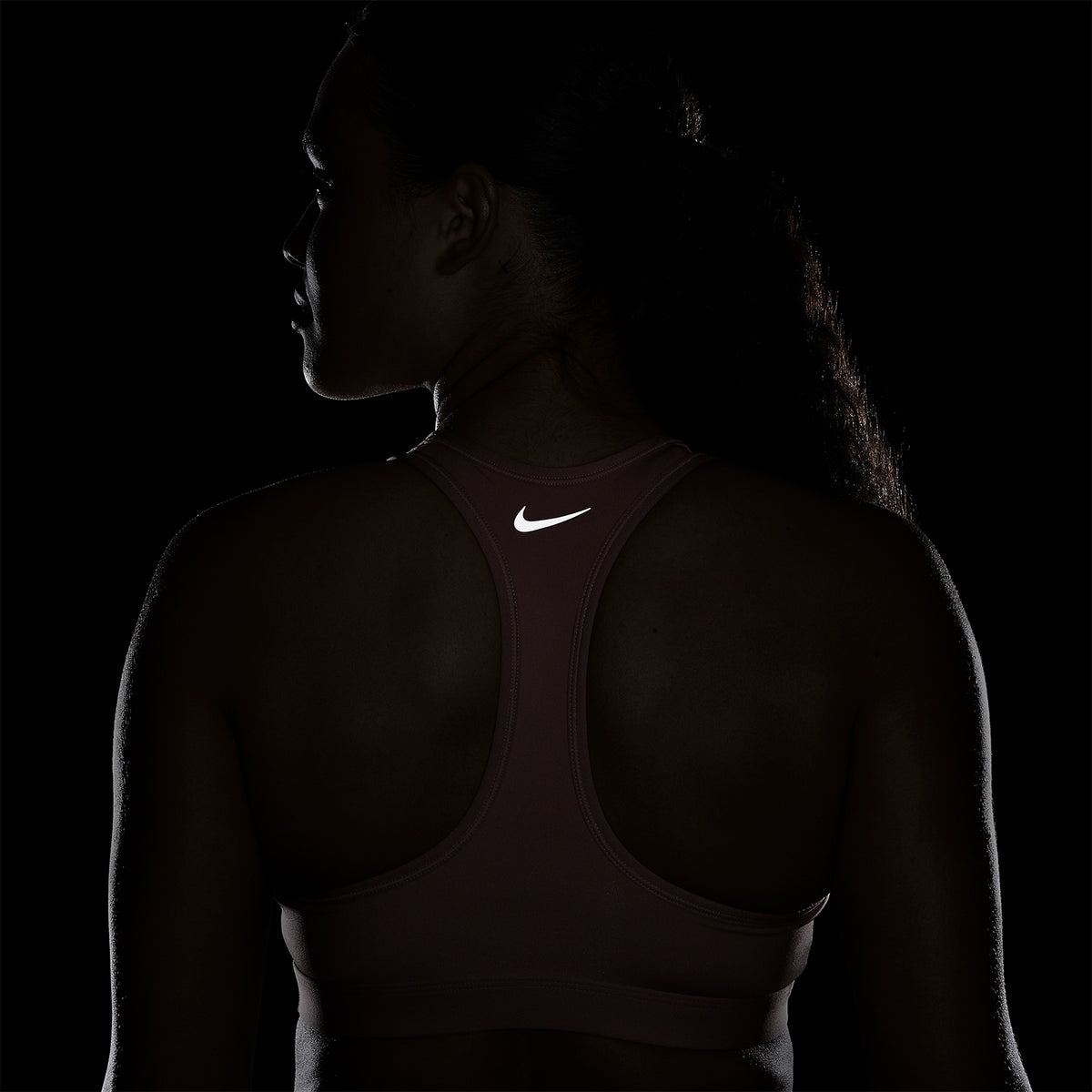 Nike Dri-FIT Swoosh Reggiseno Sportivo Red Stardust/Guava Ice/Laser Fuchsia