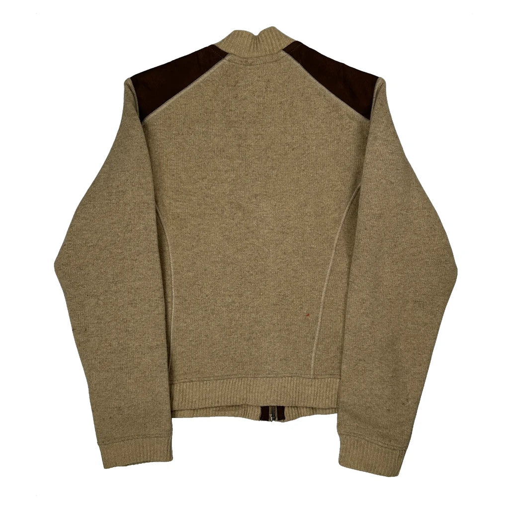 Made In USA Patagonia Zip Up - Small Beige Wool Blend