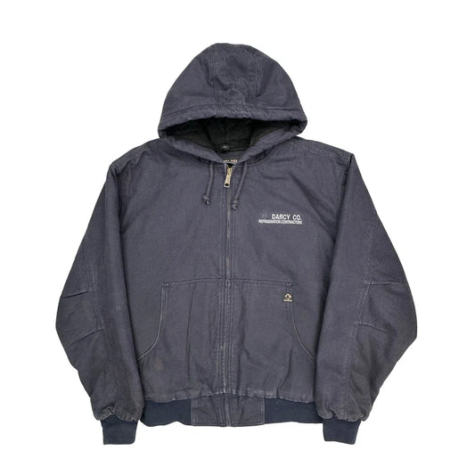 Refrigeration Contractors Dri Duck Workwear Jacket - Large Blue Cotton