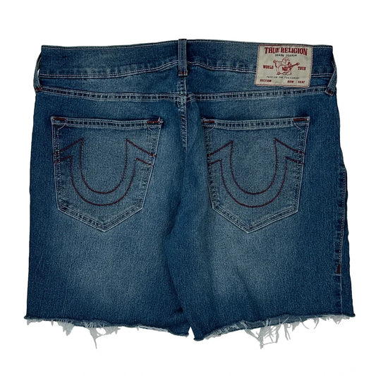 True Religion Denim Shorts - 36W 10L Blue Denim