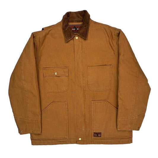 Black Duck Detroit Workwear Chore Jacket - Large Brown Cotton