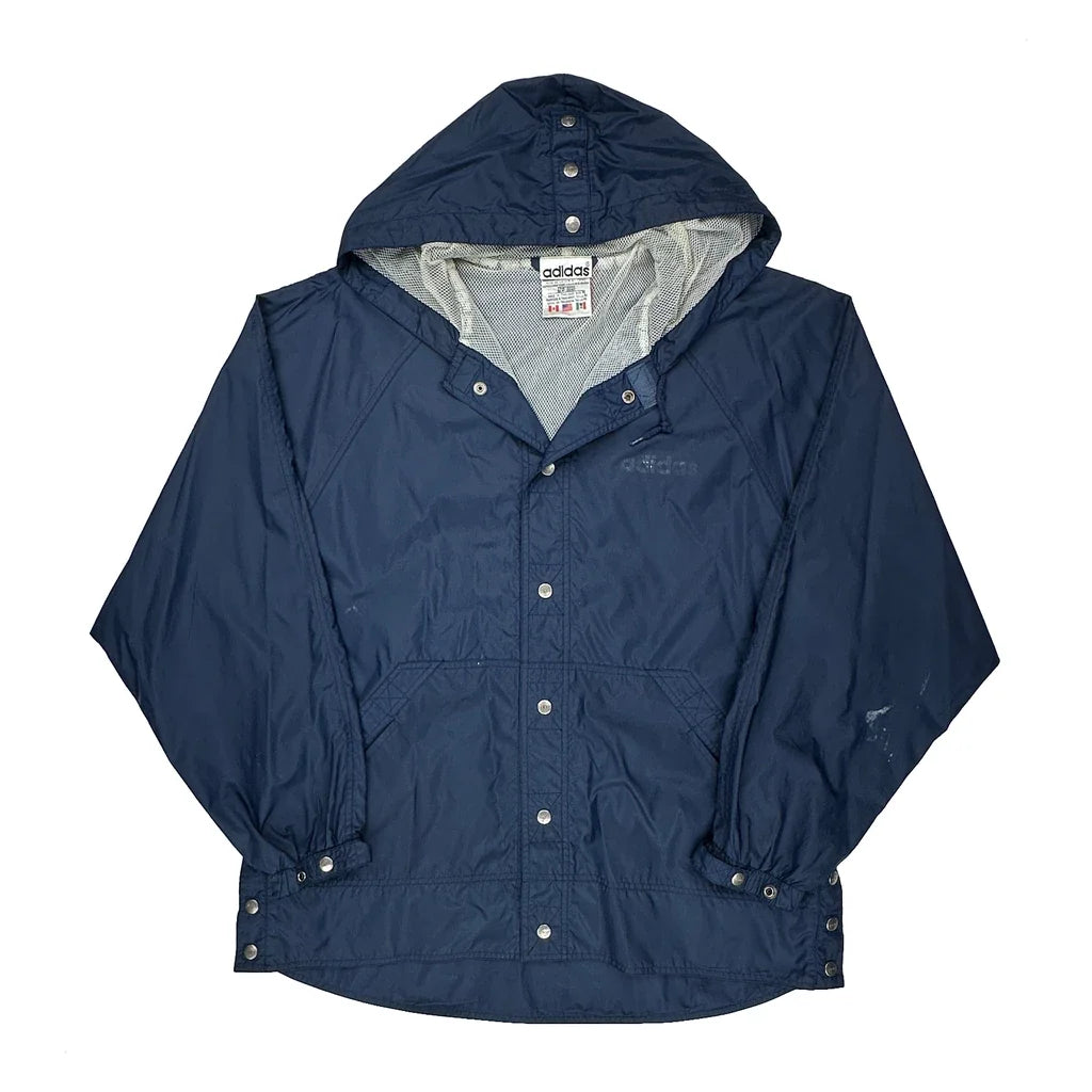 Adidas Spellout Windbreaker - Medium Blue Polyester
