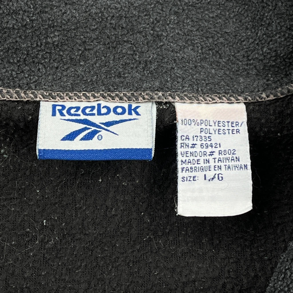 Reebok 1/4 Zip - Large Gray Polyester