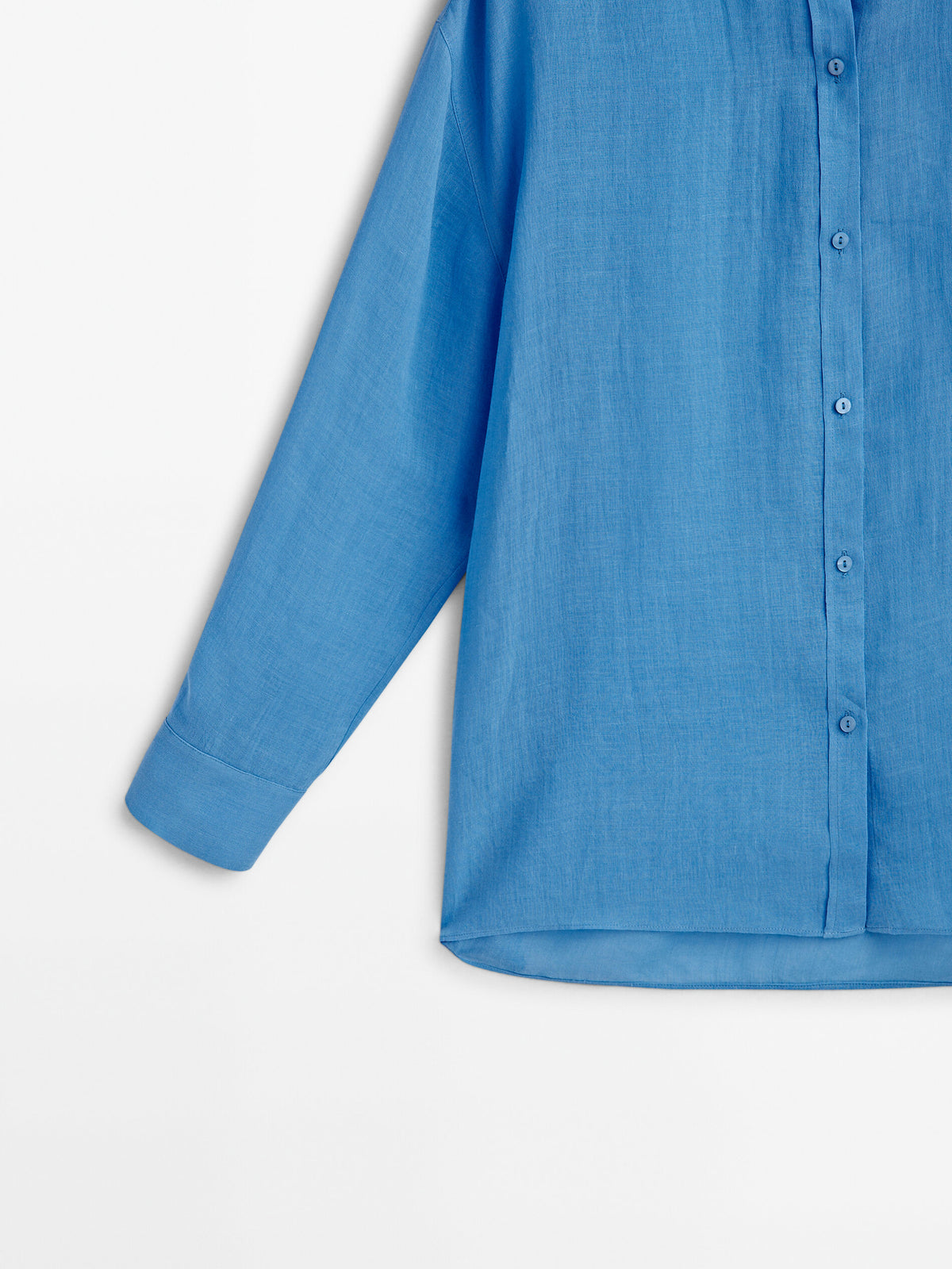 Camisa oversize 100% ramio - AZUL