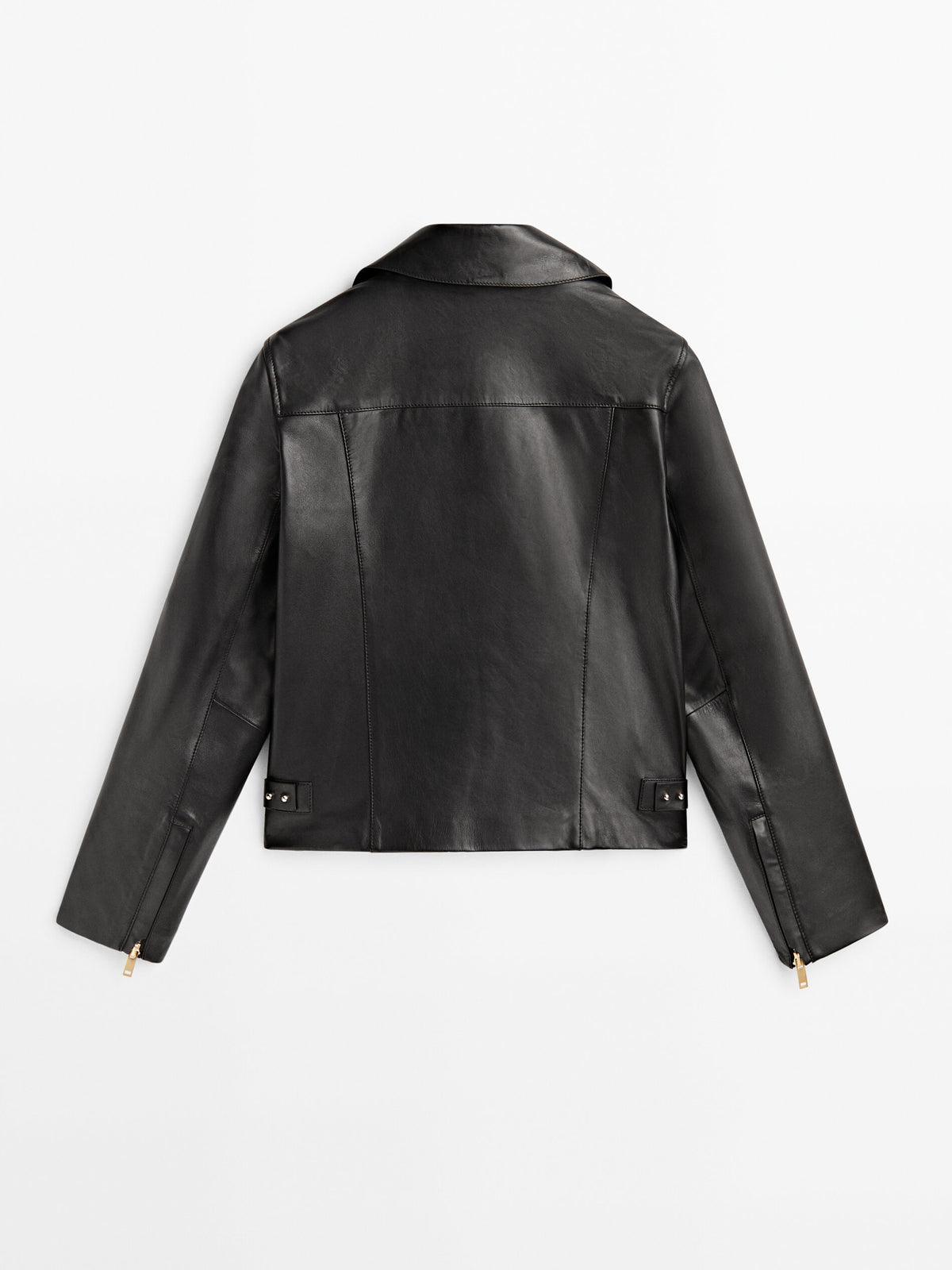 Chaqueta biker piel napa - NEGRO