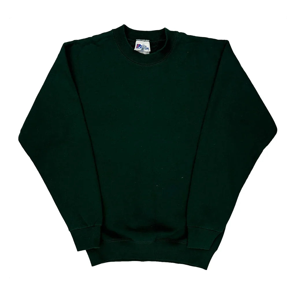 90S Blank Pro Layer Sweatshirt - Small Green Cotton Blend