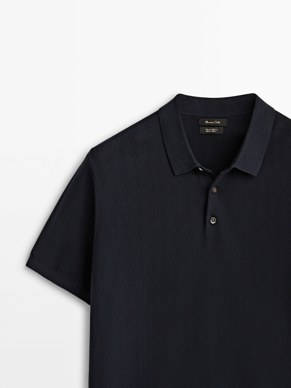 Jersey polo punto espiga algodón - AZUL MARINO