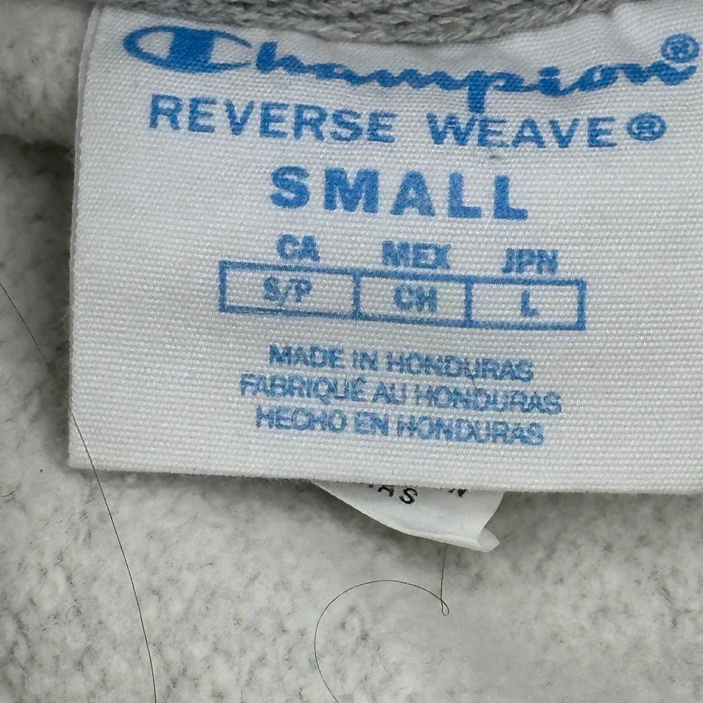 Reverse Weave Champion Hoodie - Small Gray Cotton