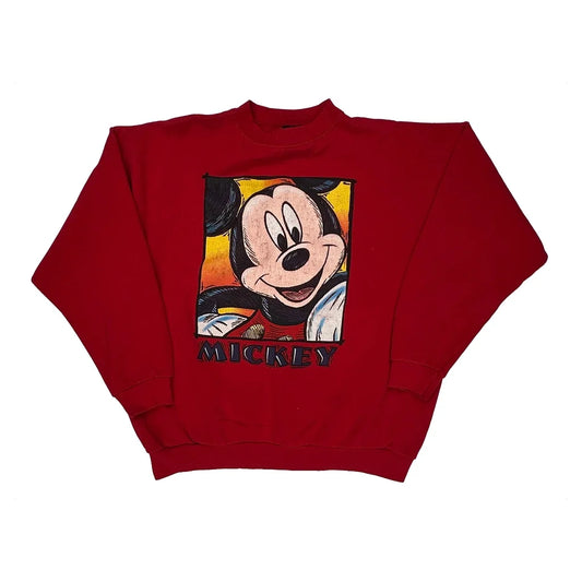 Made In USA Disney Mickie Mouse Sweatshirt - XL Red Cotton Blend
