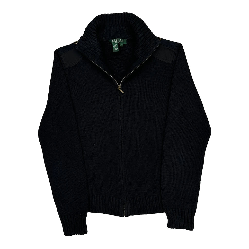 Ralph Lauren Zip Up - Medium Black Cotton