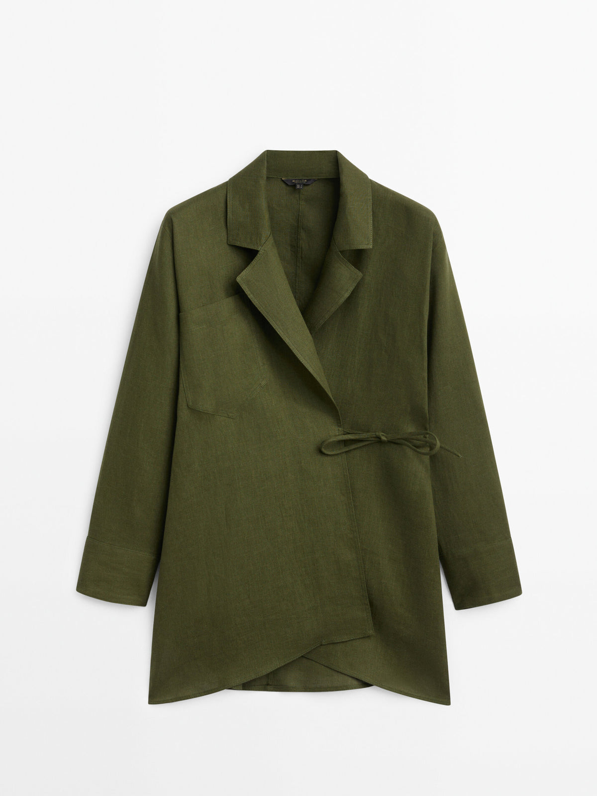 Americana kimono 100% lino - VERDE
