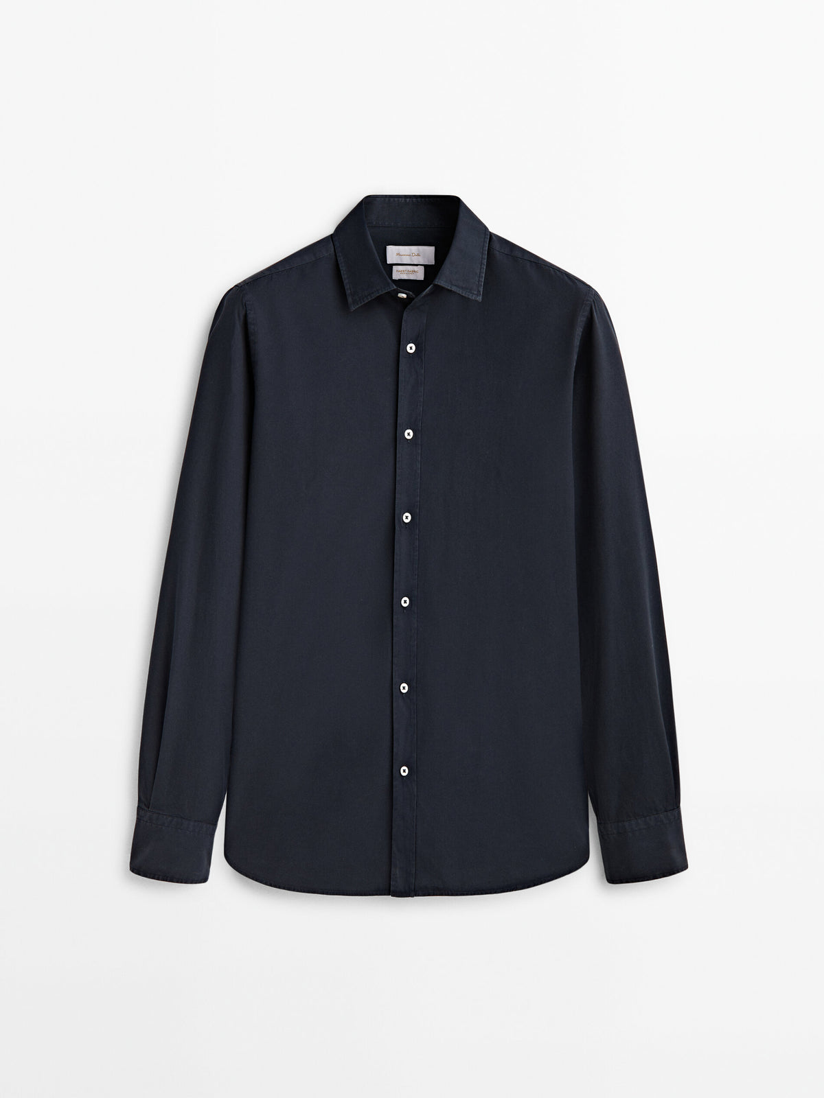 Camisa popelín algodón slim fit - AZUL MARINO