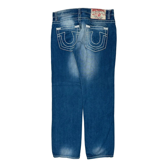 True Religion Contrast Stitch Jeans - 34W US 10 Blue Denim