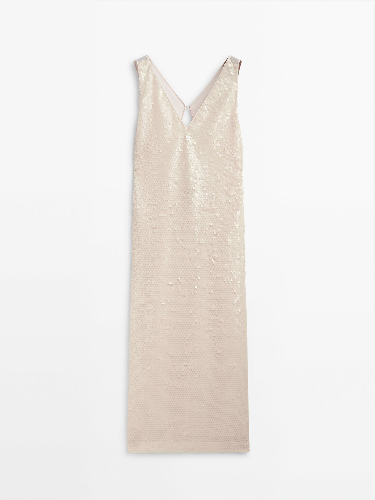 Vestido largo lentejuelas -Studio - CRUDO
