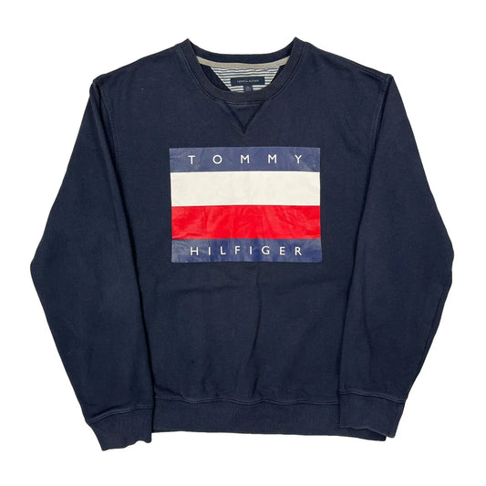 Tommy Hilfiger Graphic Sweatshirt - XL Navy Cotton