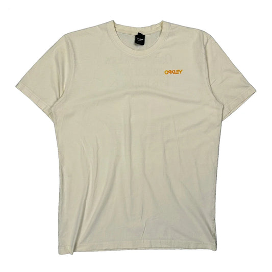 Oakley Graphic T-Shirt - XL Cream Cotton