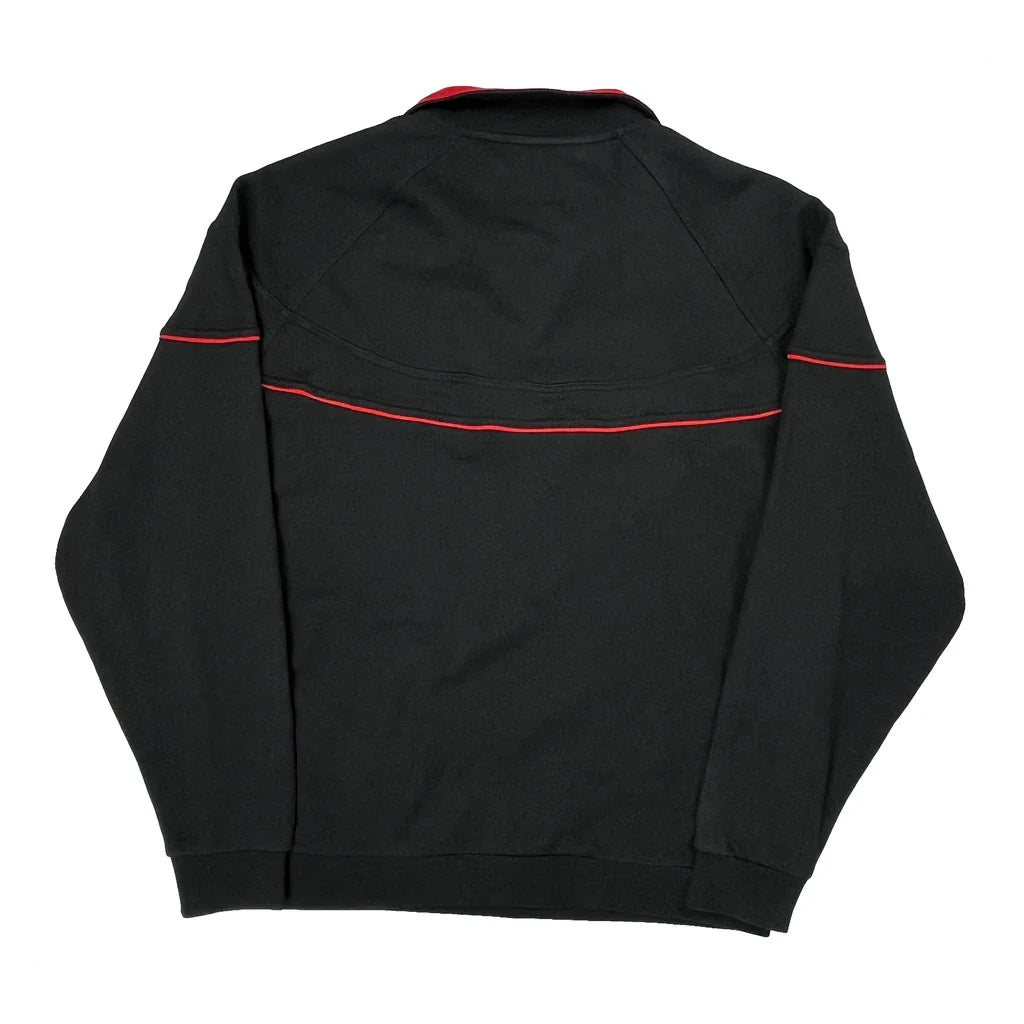 Jordan Collared 1/4 Zip - Large Black Polyester