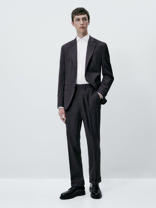 Camisa algodón estructura slim fit - BLANCO