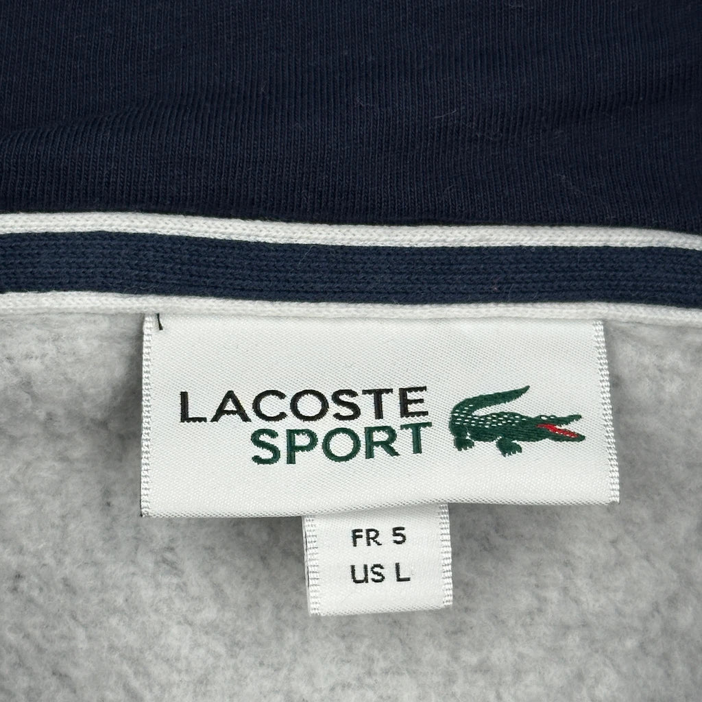 Lacoste Hoodie - Large Gray Cotton