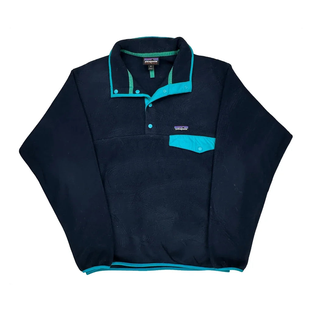 Synchilla Patagonia Snap T Fleece - Medium Navy Polyester