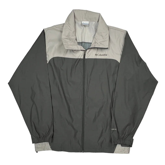 Columbia Windbreaker - Large Gray Polyester