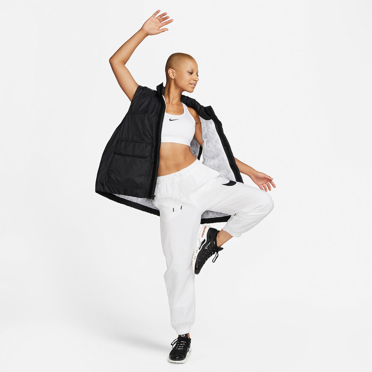 Nike Swoosh Dri-FIT Reggiseno Sportivo White/Stone Mauve/Black