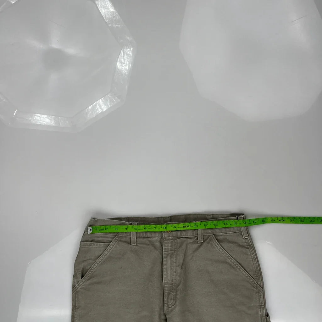 Carhartt B11 Des Carpenter Pants - 32W 31L Gray Cotton