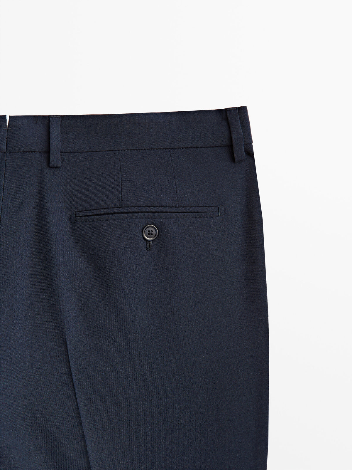 Pantalón traje azul lana - AZUL