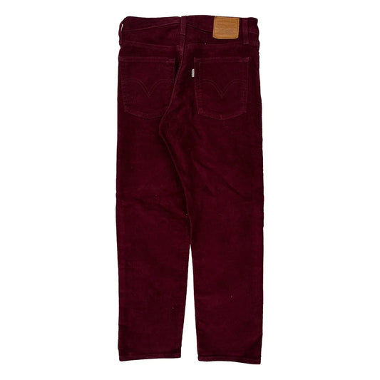 Levis Cord Pants - 28″ Waist Burgundy Corduroy