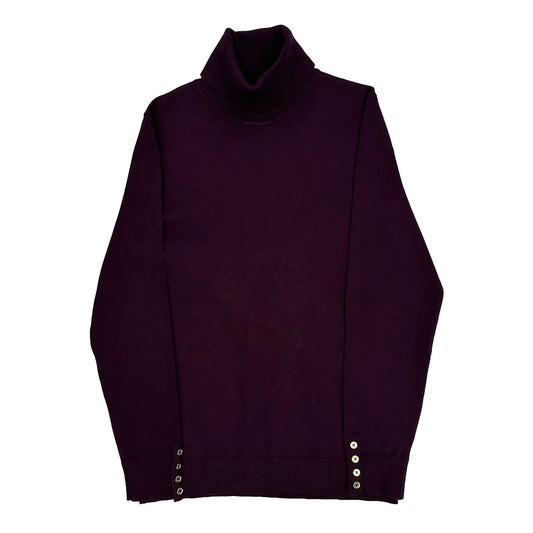 Ralph Lauren Roll Neck Sweater - Medium Purple Cotton
