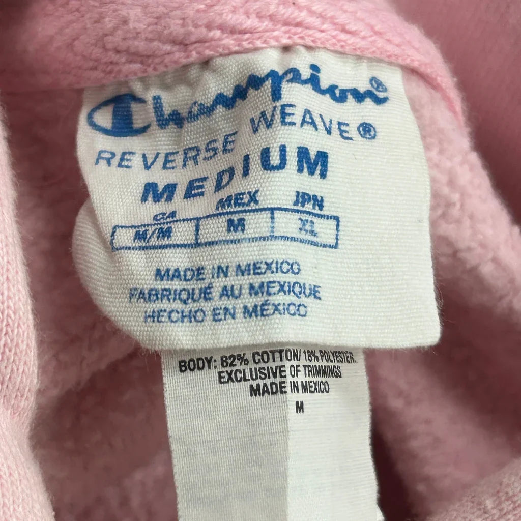 Reverse Weave Champion Hoodie - Medium Pink Cotton Blend