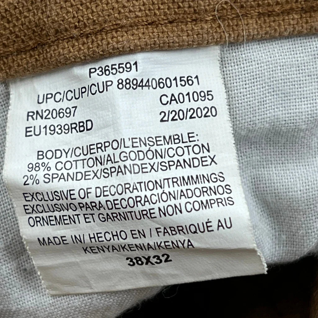 Dickies Carpenter Pants - 38W 32L Brown Cotton