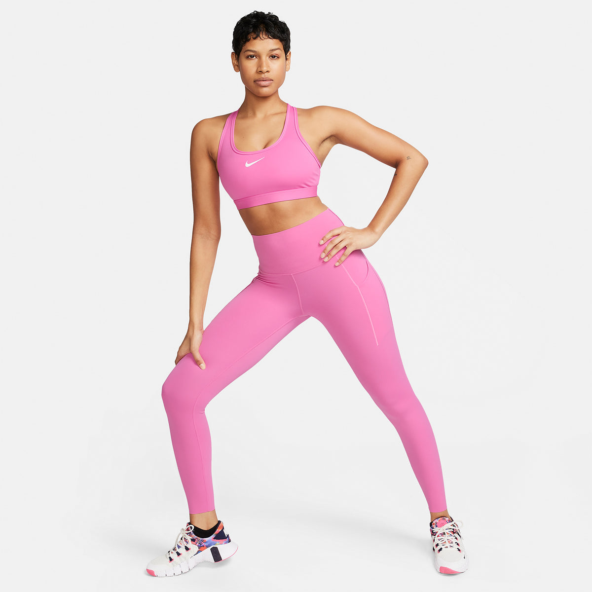 Nike Swoosh Dri-FIT Reggiseno Sportivo Playful Pink/White