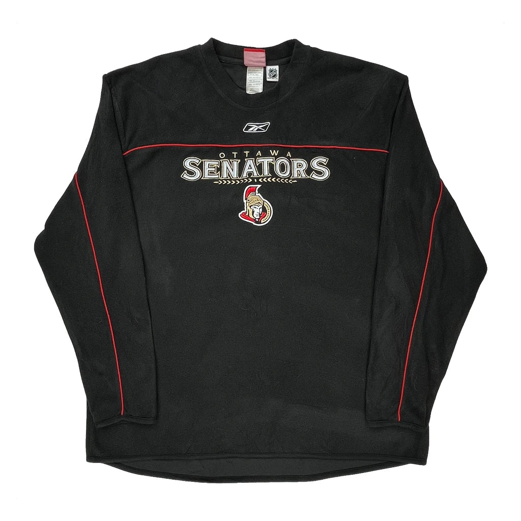 Ottawa Senators Reebok Sweatshirt - XL Black Polyester