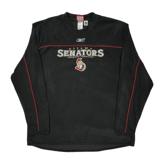 Ottawa Senators Reebok Sweatshirt - XL Black Polyester